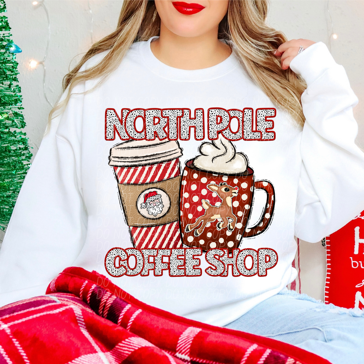 North Pole Coffee Shop 66774 DTF transfer