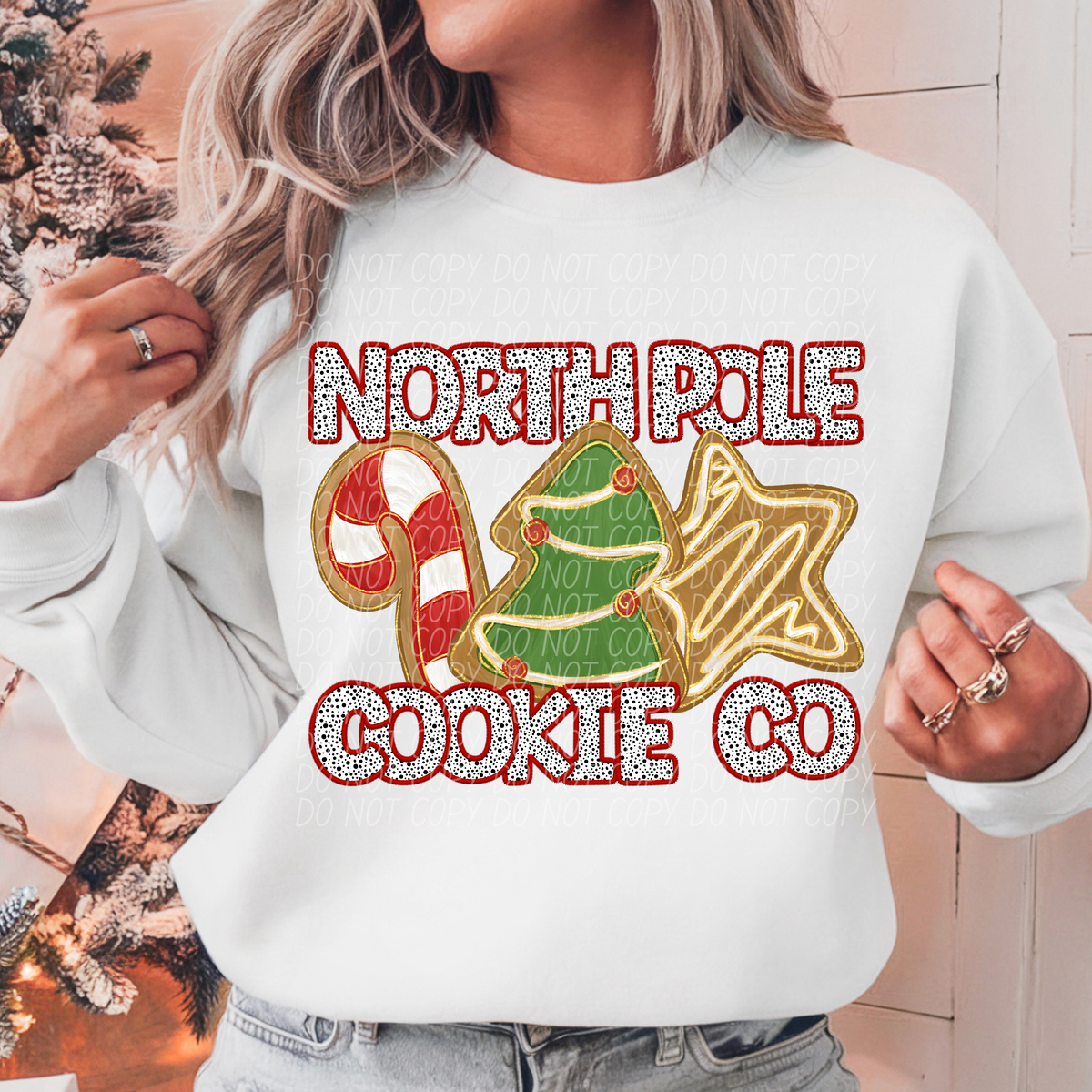 North Pole Cookie Co Faux 66776 DTF transfer