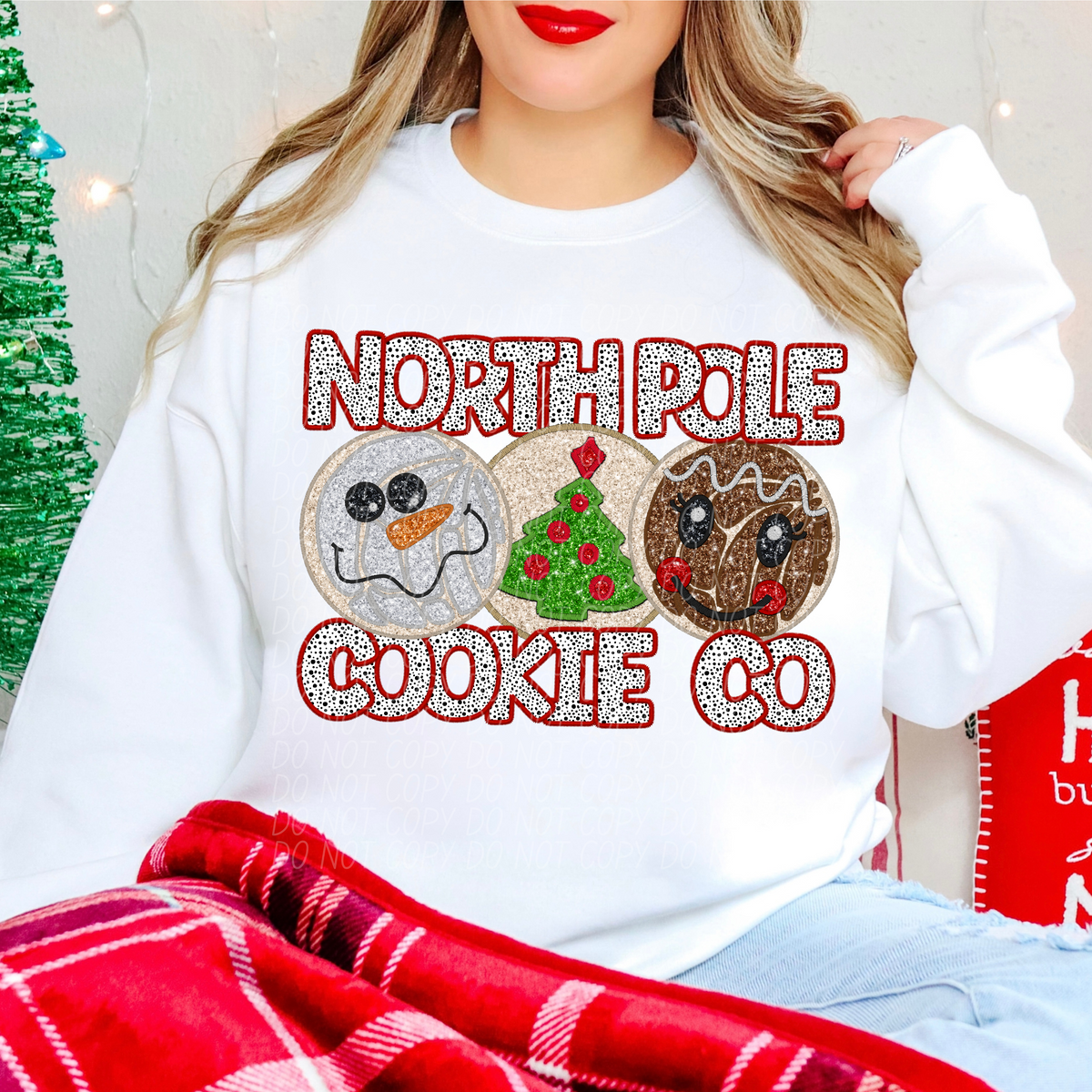 North Pole Cookie Co Faux Glitters 66775 DTF transfer
