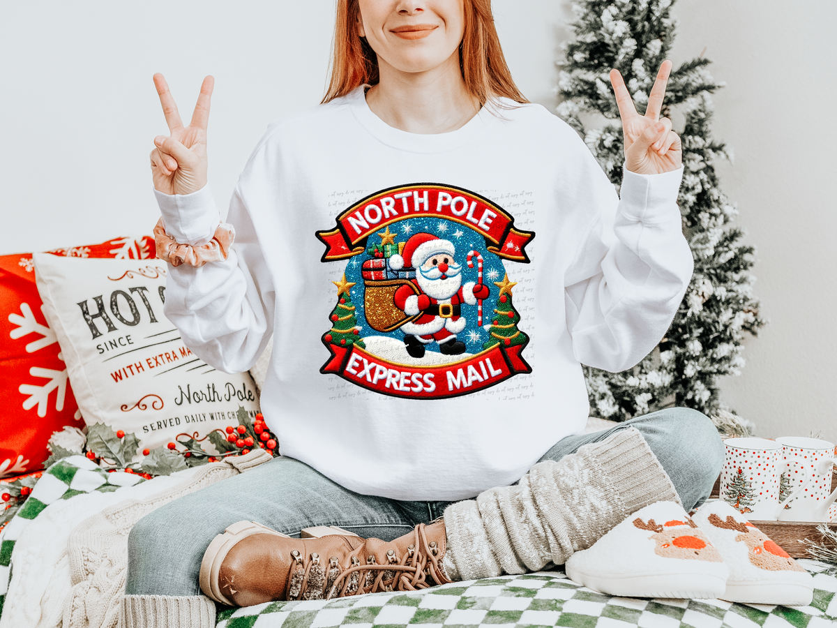North  Pole Express Mail Faux Patch 69512 DTF transfer