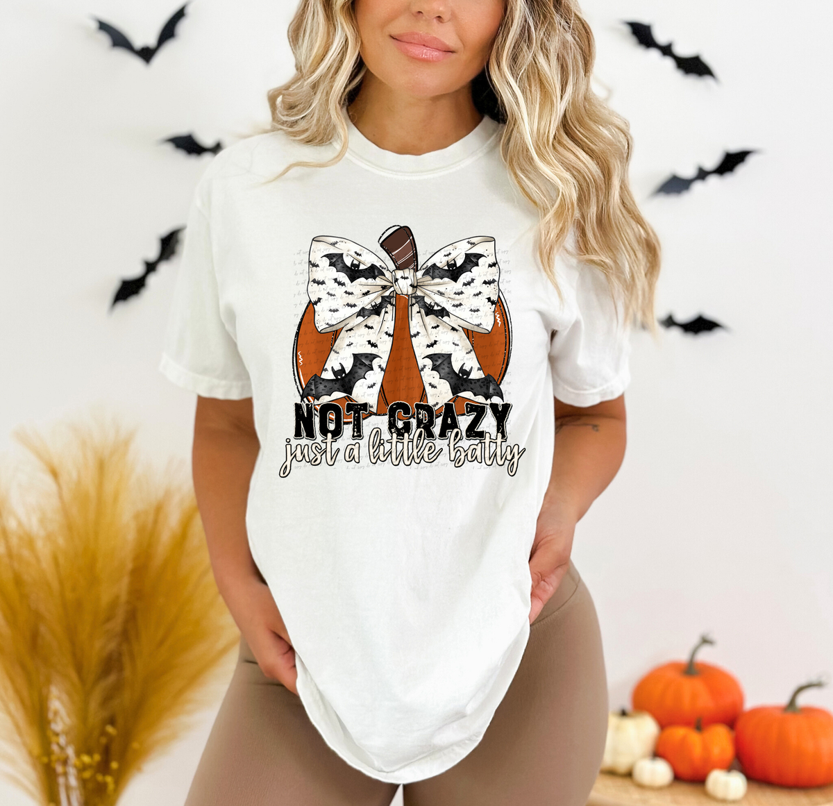 Not Crazy Just A Little Batty Pumpkin 69450 DTF transfer