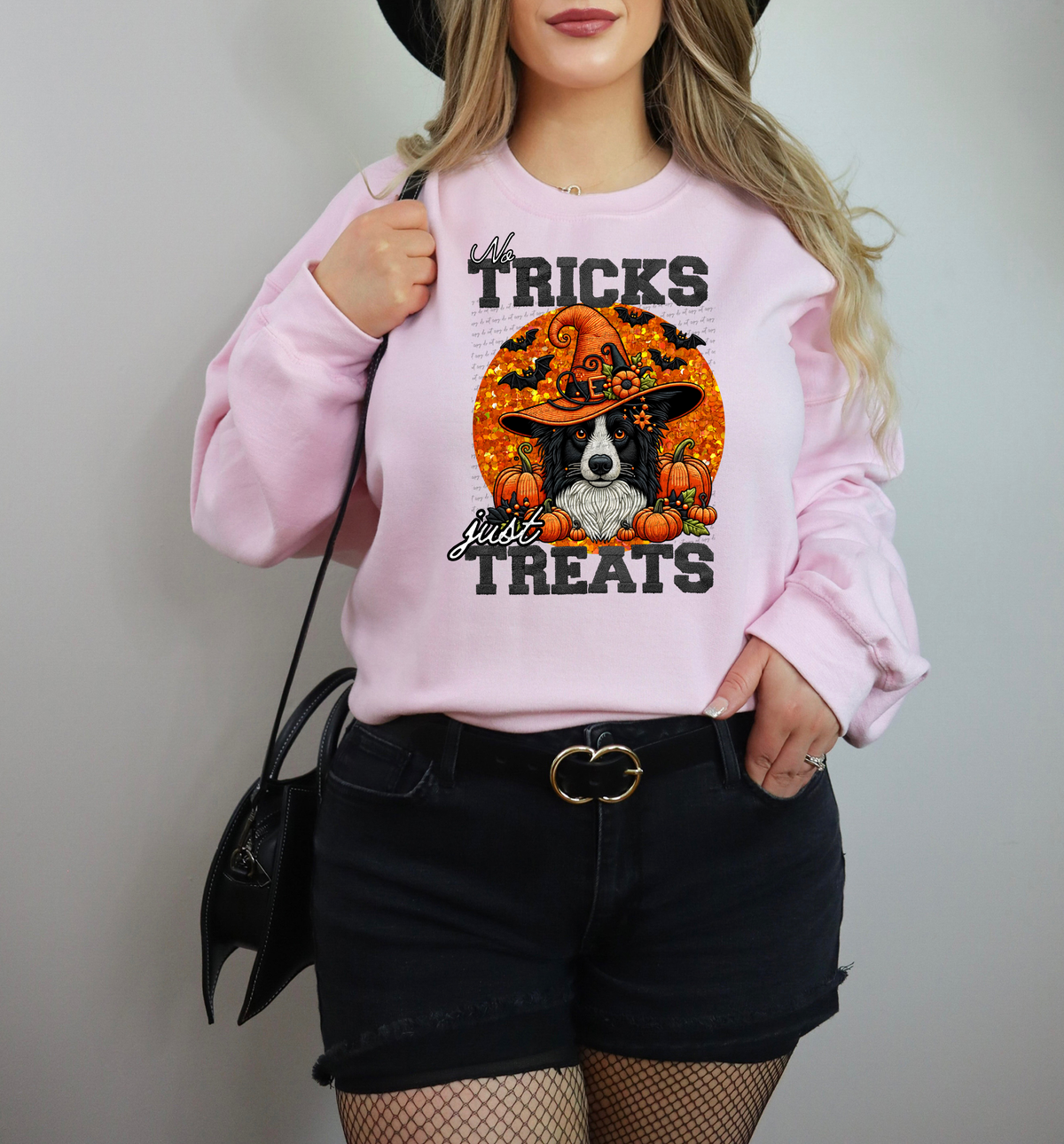 No Tricks Just Treats Border Collie 42809 DTF transfer