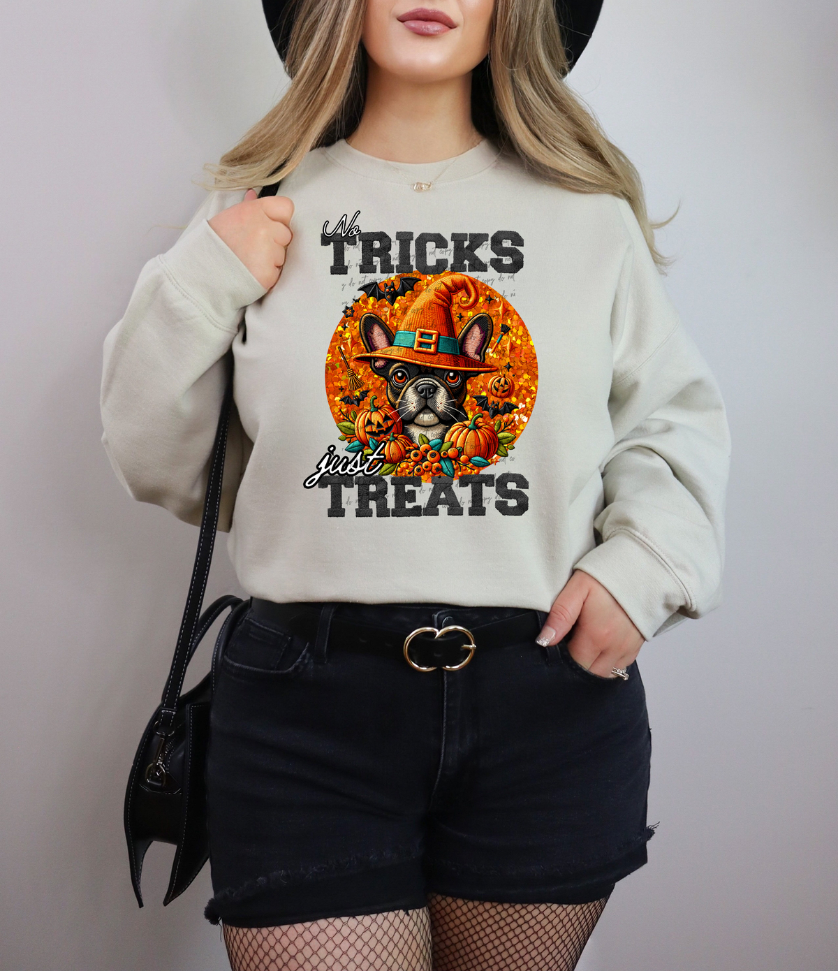 No Tricks Just Treats Frenchie 42817 DTF transfer