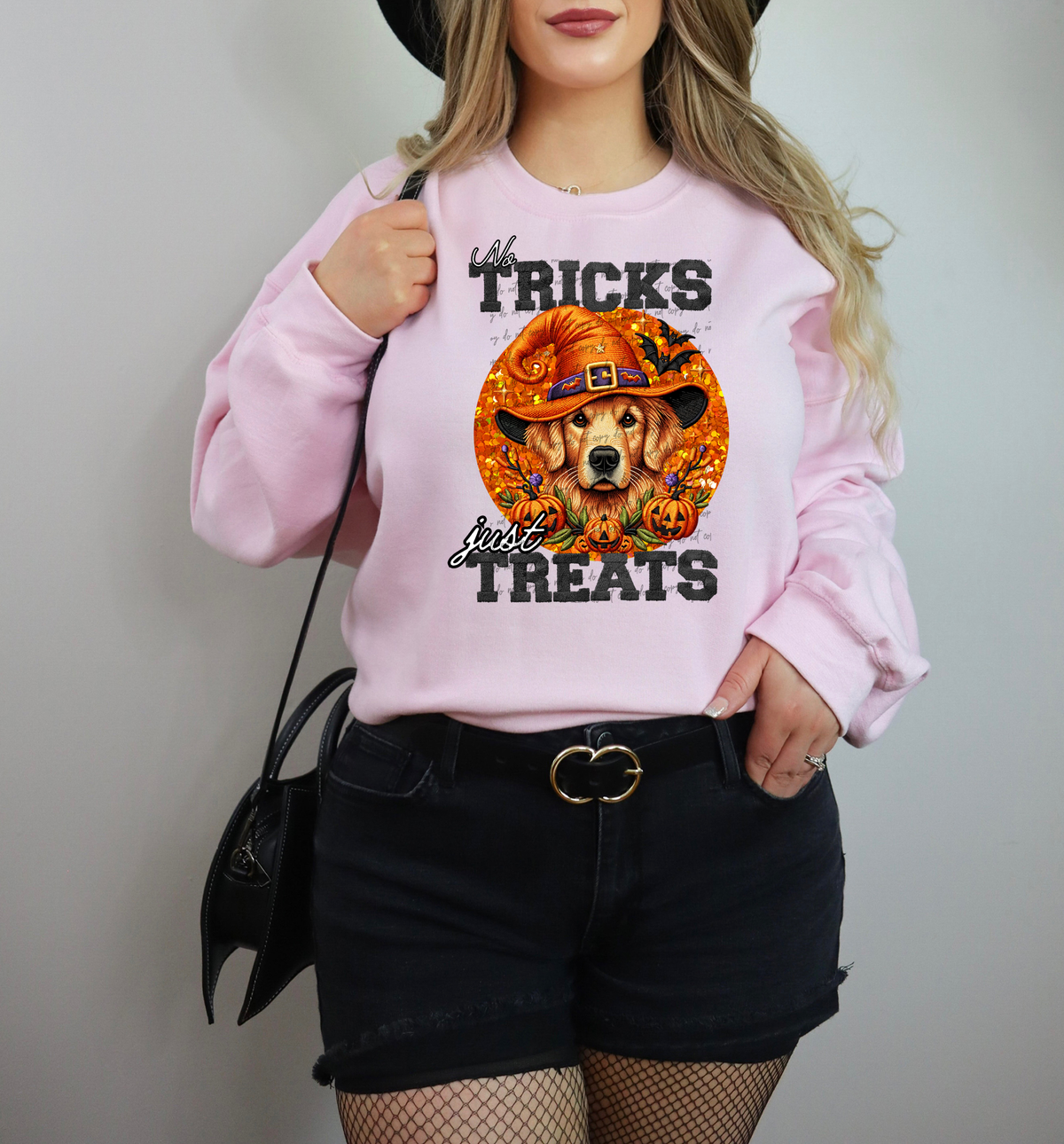 No Tricks Just Treats Golden Retriever 42818 DTF transfer