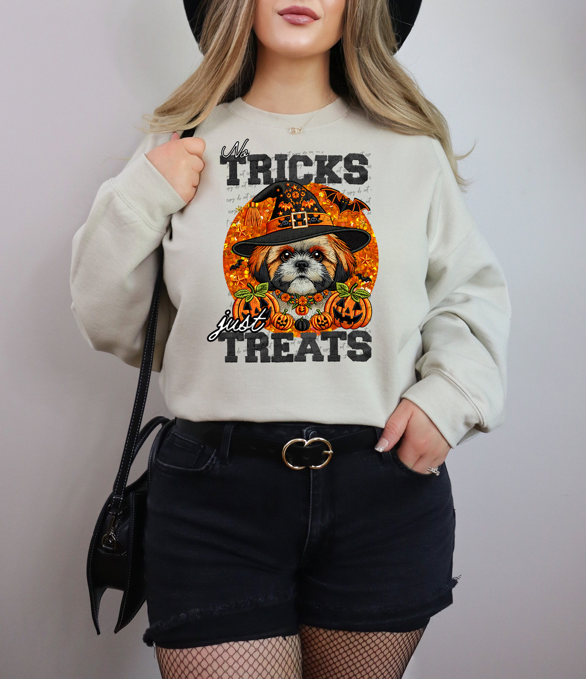 No Tricks Just Treats Shih Tzu 42826 DTF transfer