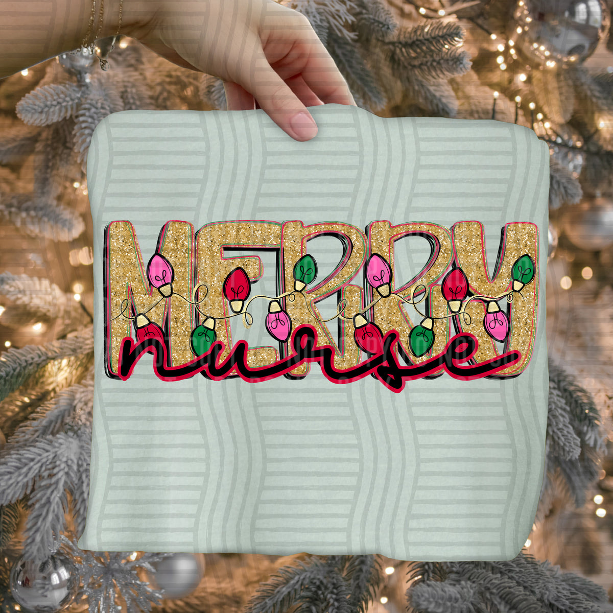 nurse merry with lights (caplinger) DTF Transfer