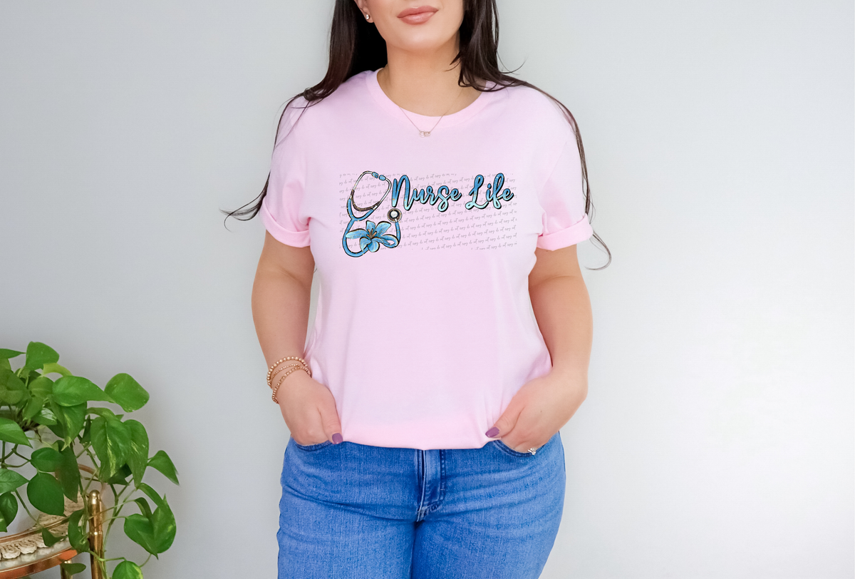 Nurse Life Blue Stethoscope 42525 DTF transfer