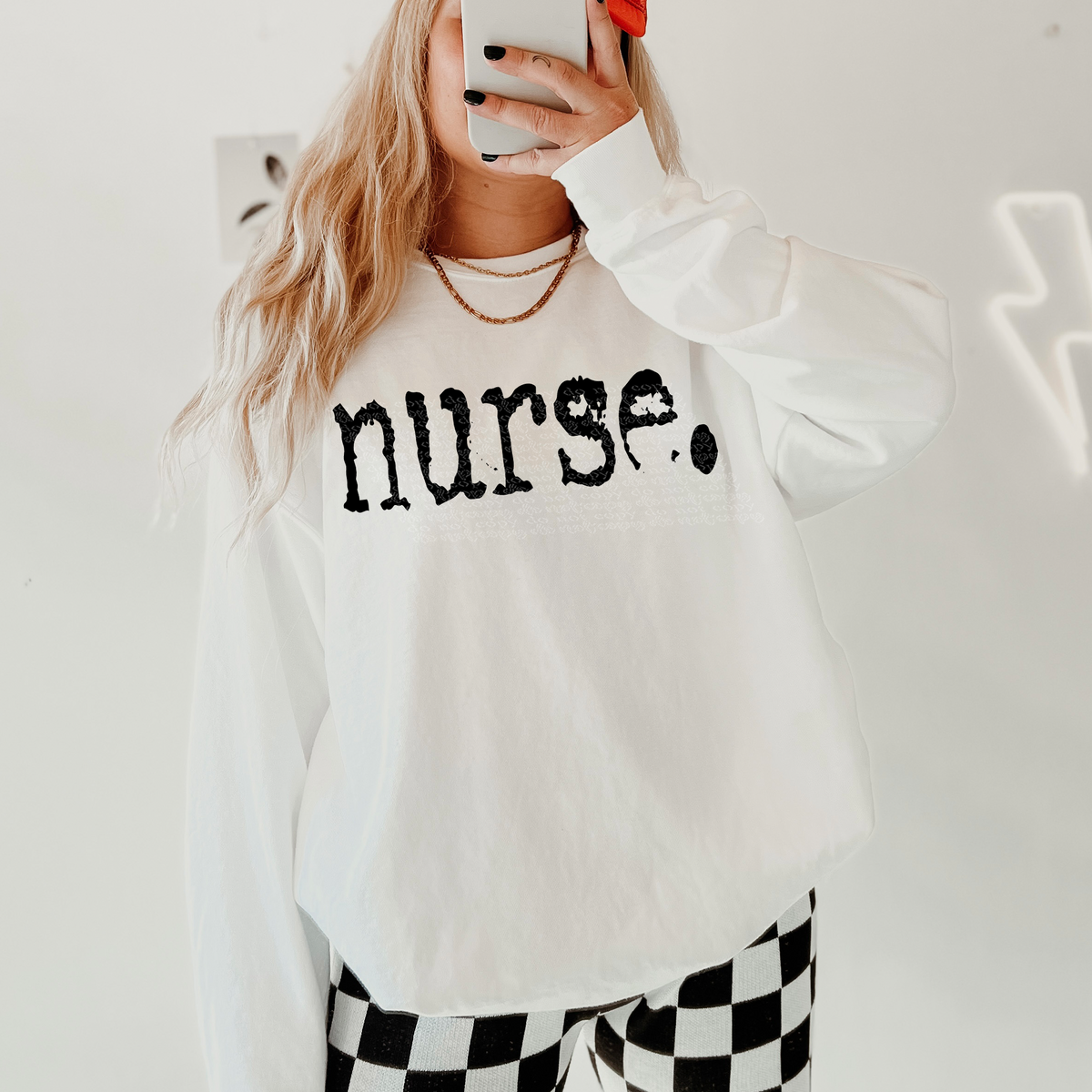 Nurse Typography (TTD) DTF transfer