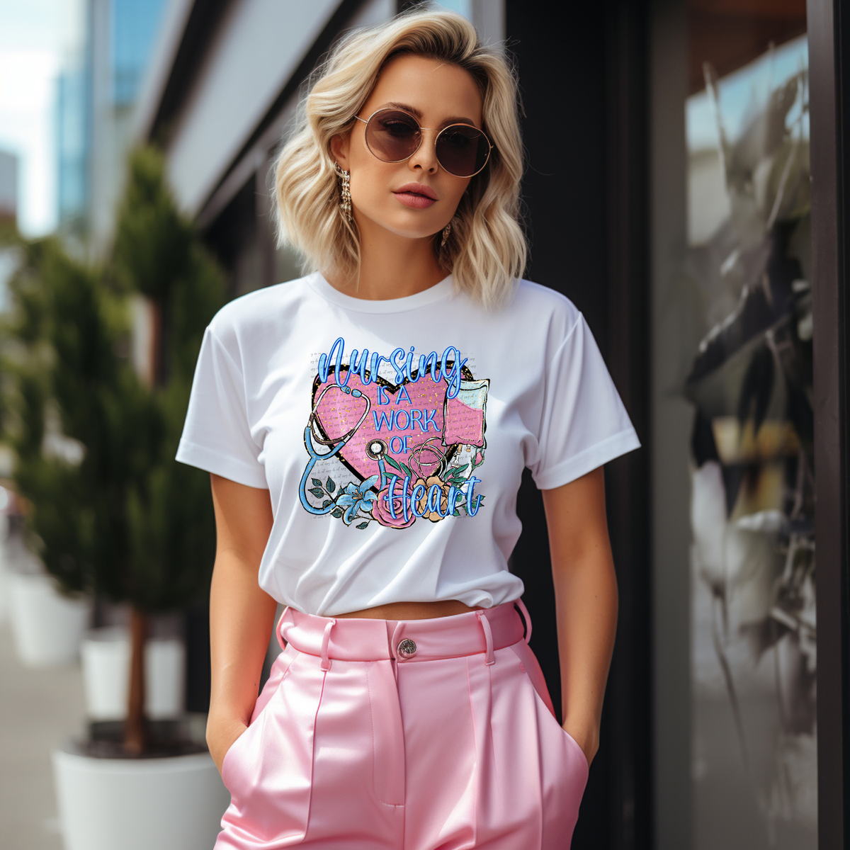 Nursing Is A Work Of Heart 42528 DTF transfer