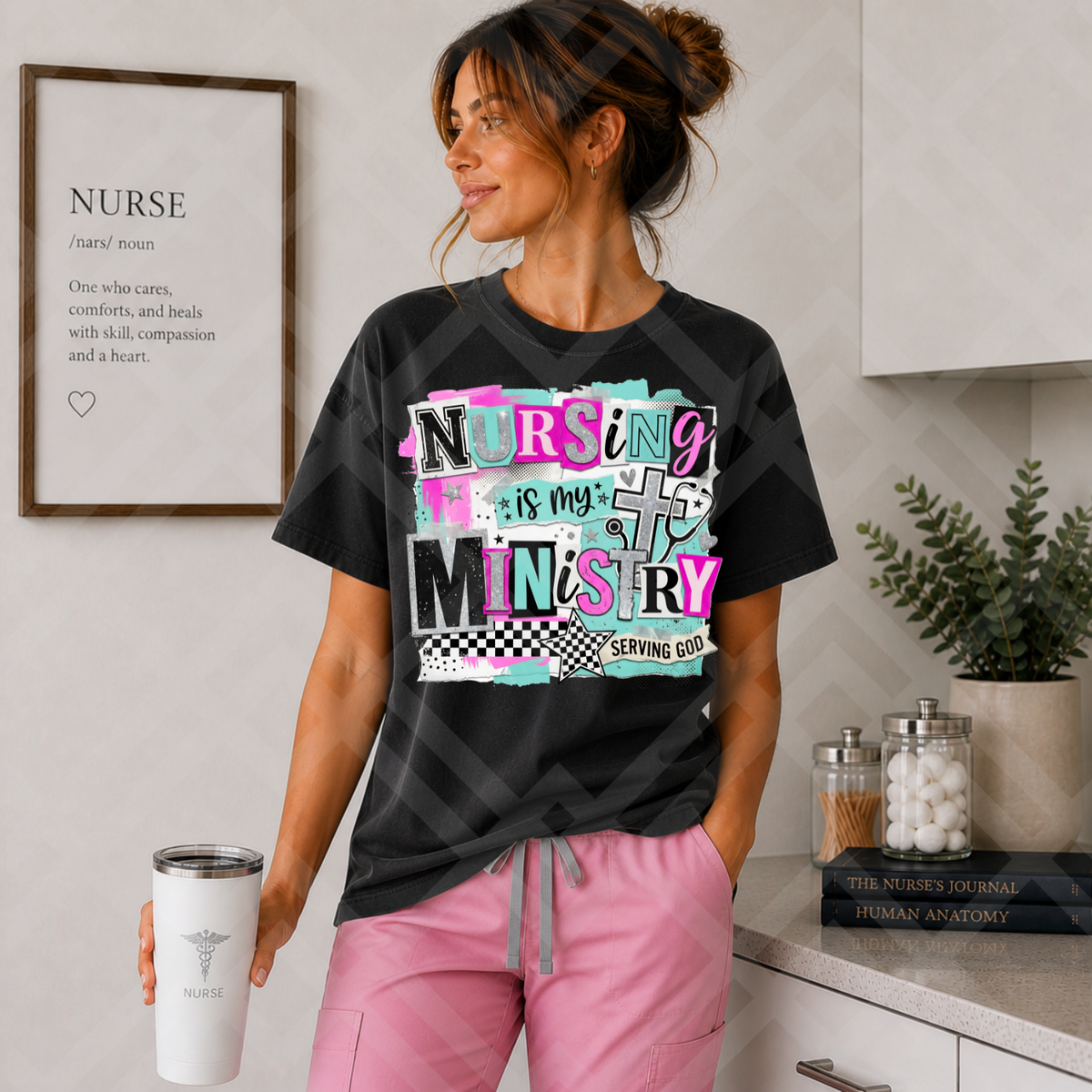 Nursing is my ministry serving god (Parker) DTF Transfer