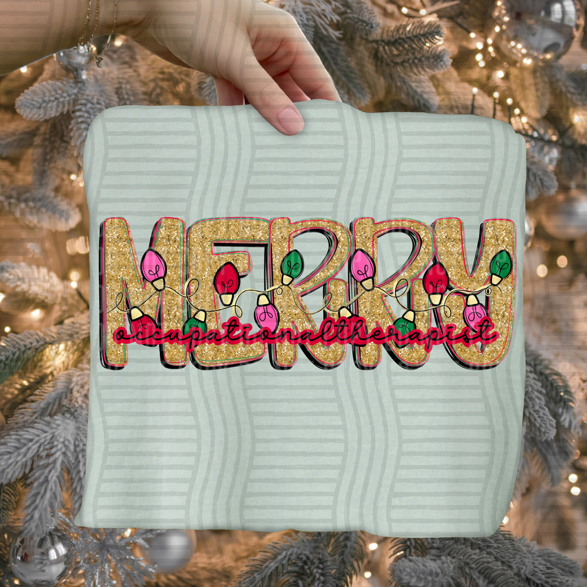 occupational therapist merry with lights (caplinger) DTF Transfer