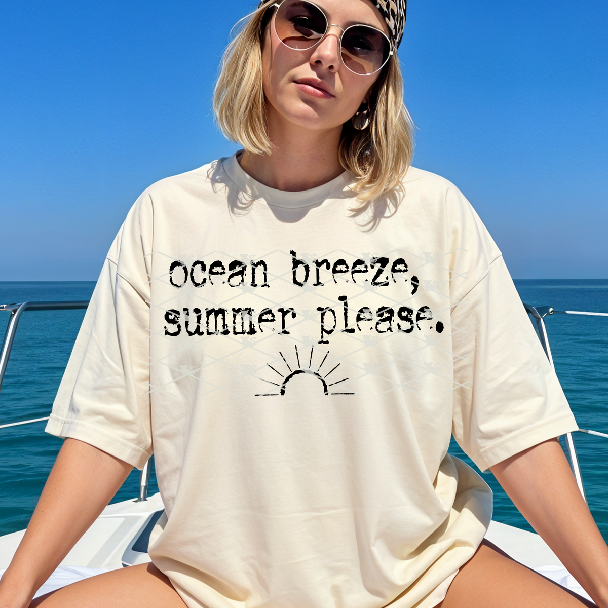 Ocean breeze BLACK thin line (TTD) DTF Transfer