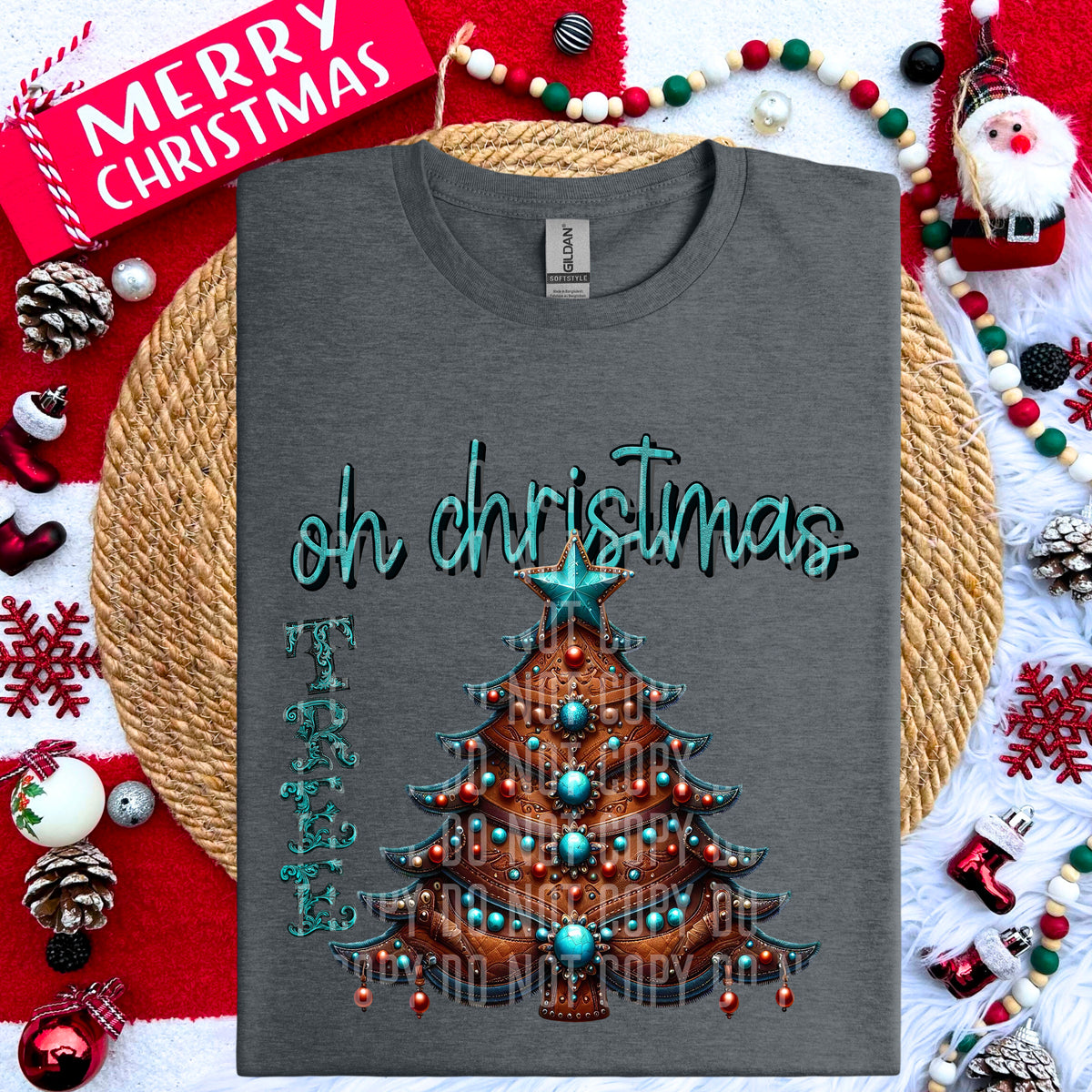 Oh Christmas Tree Western 69195 DTF transfer