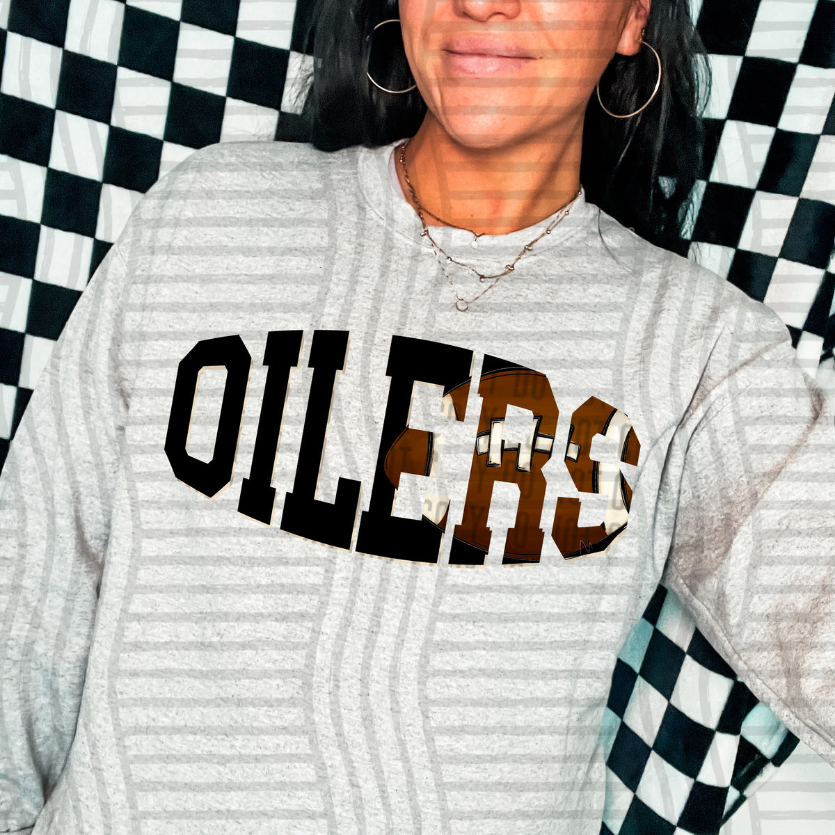 Oilers varsity clipped football (Caplinger) DTF transfer