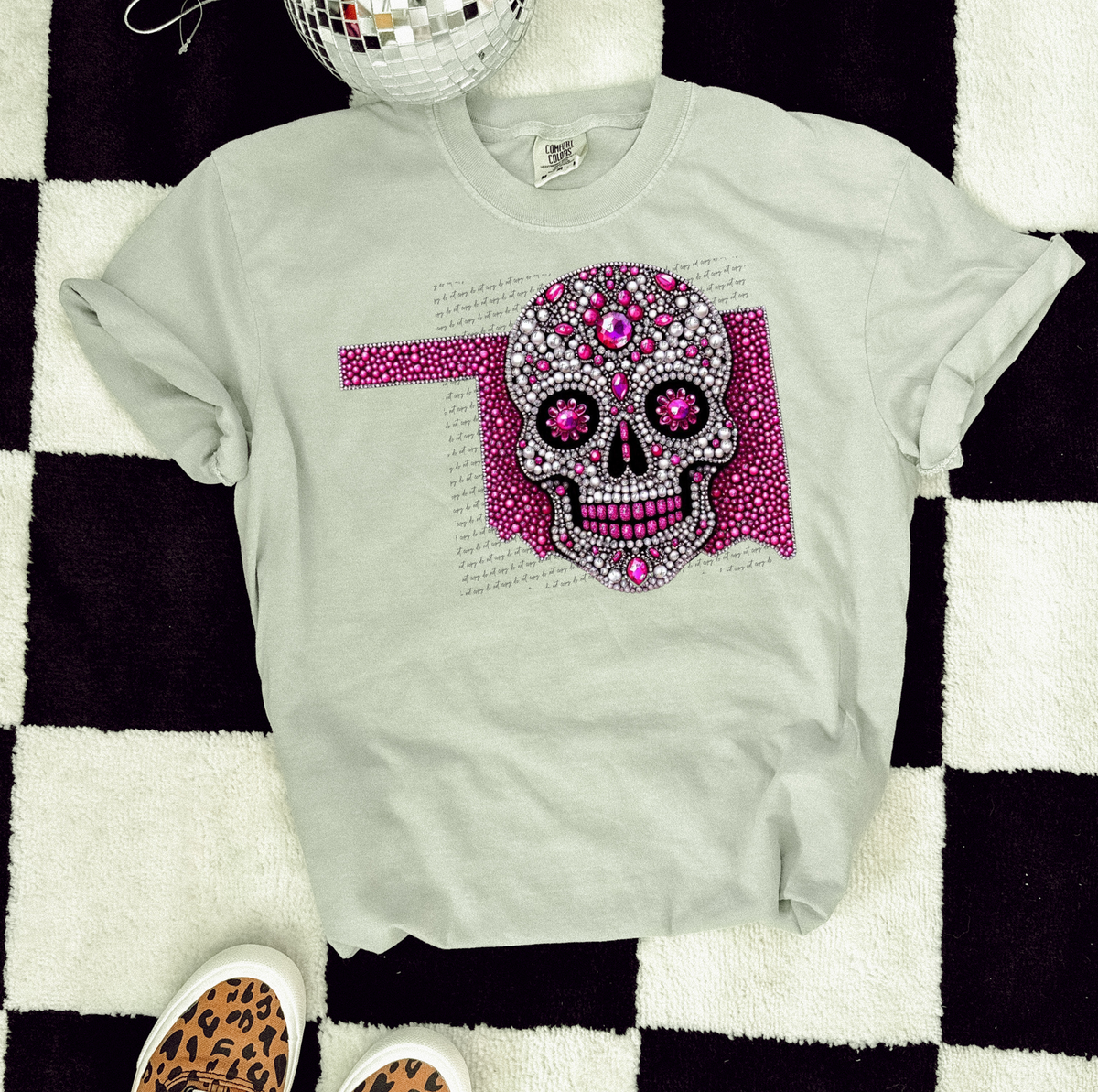 Oklahoma Rhinestone Skull 42606 DTF transfer