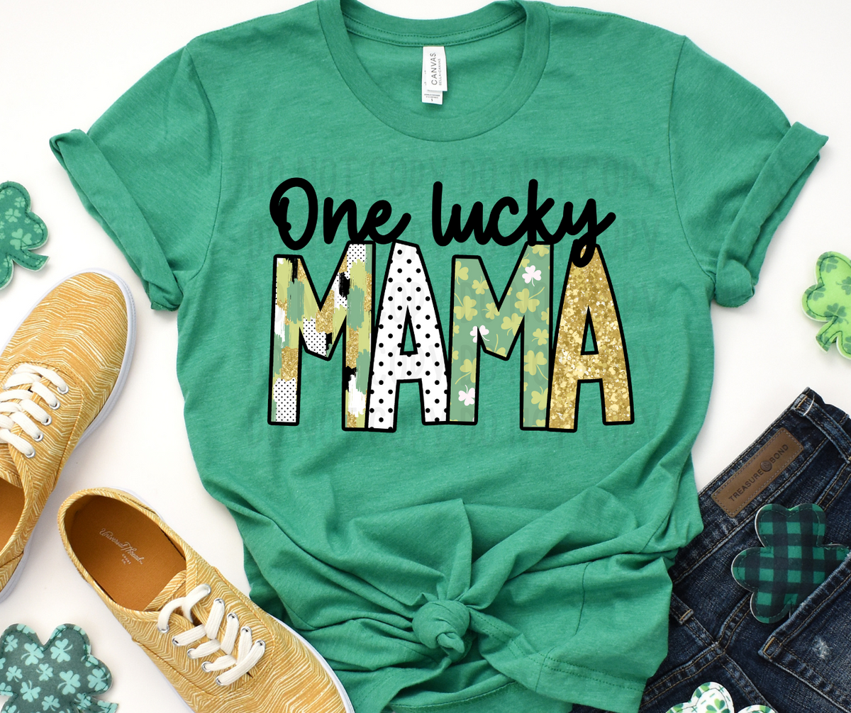 One lucky Mama (canvista) DTF transfer