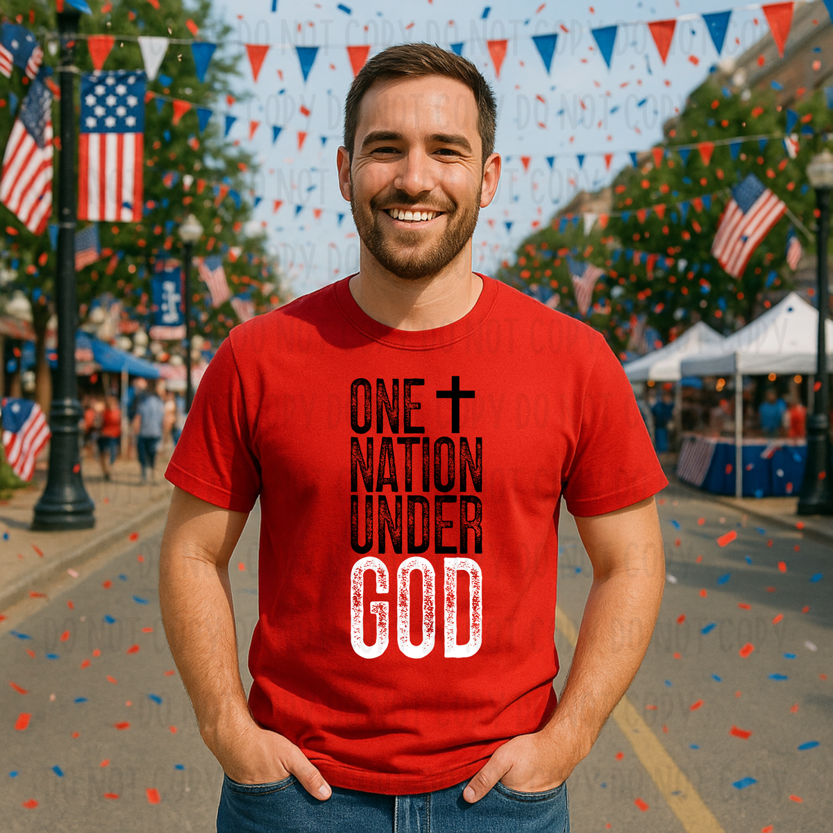 One nation under God (Canvista) 101773 DTF transfer