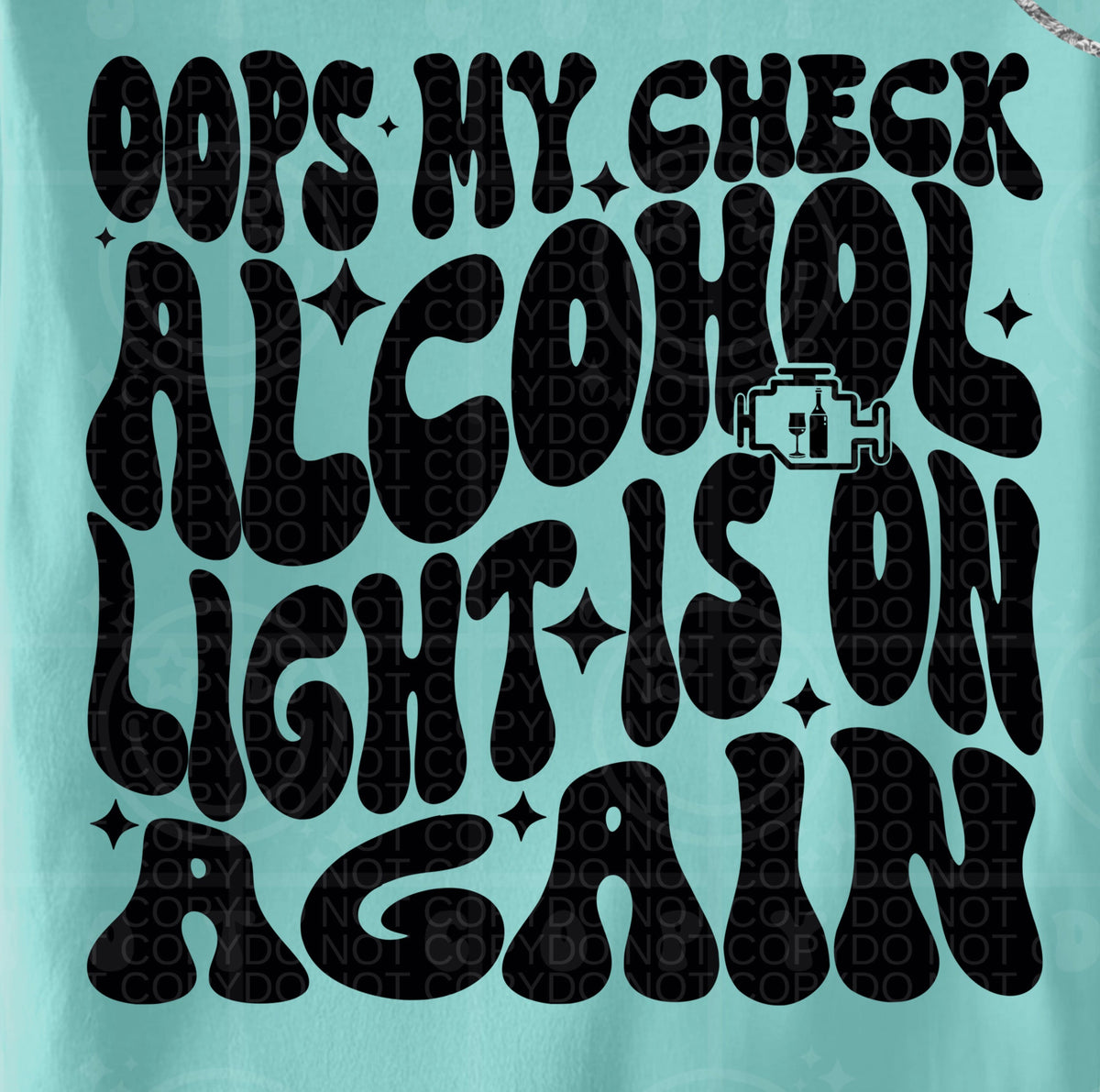 Oops my check alcohol light is on again BACK (HW) DTF transfer