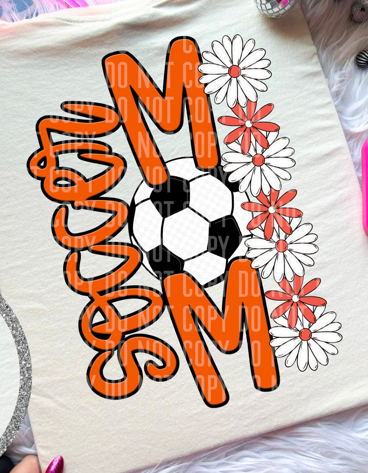 Soccer Mom Orange BACK (Caplinger) DTF transfer