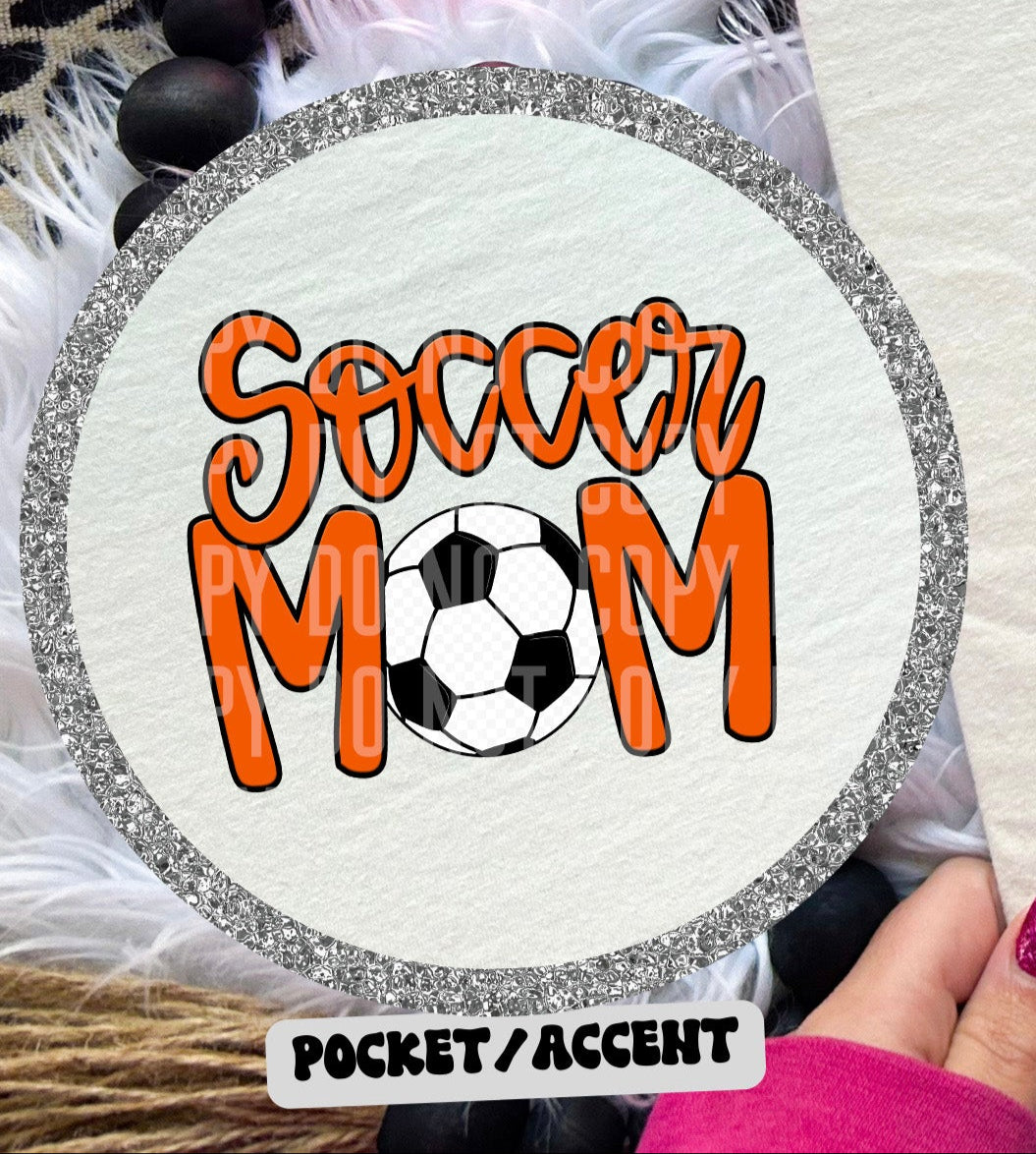 Soccer Mom Orange POCKET (Caplinger) DTF transfer