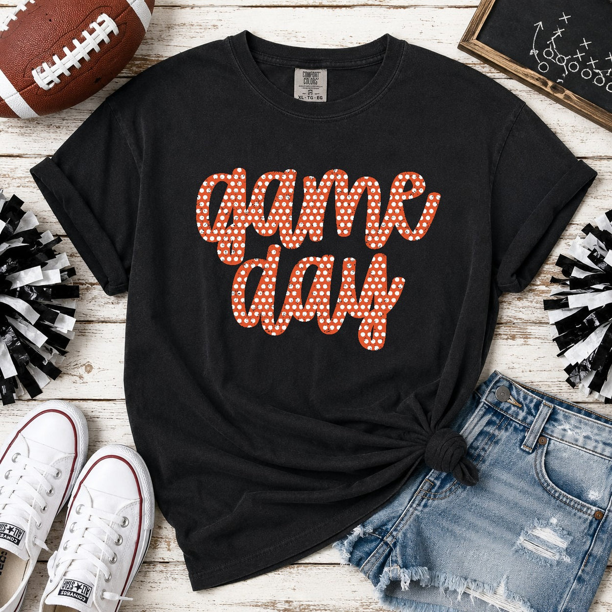 Game Day Orange with Dots (Parker) DTF transfer (Copy)