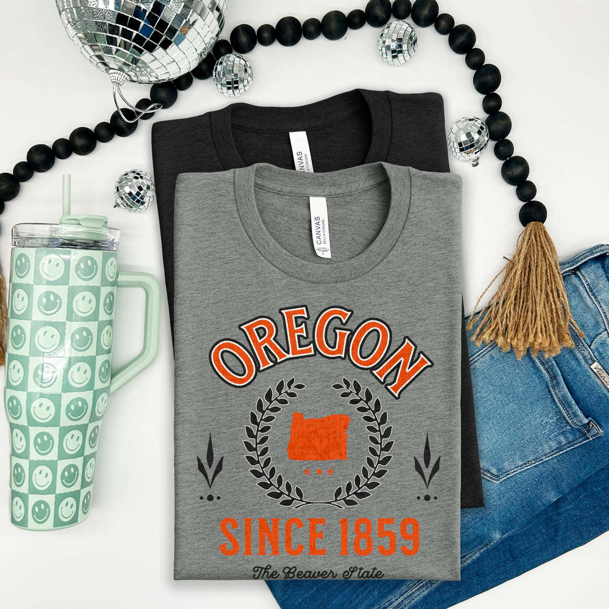 Oregon Varsity Letters ORANGE and BLACK 105099 DTF transfer