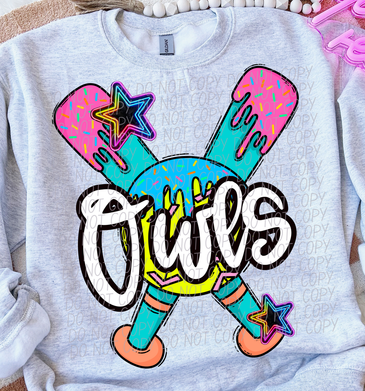 Dripping softball Owls (CITY) DTF transfer