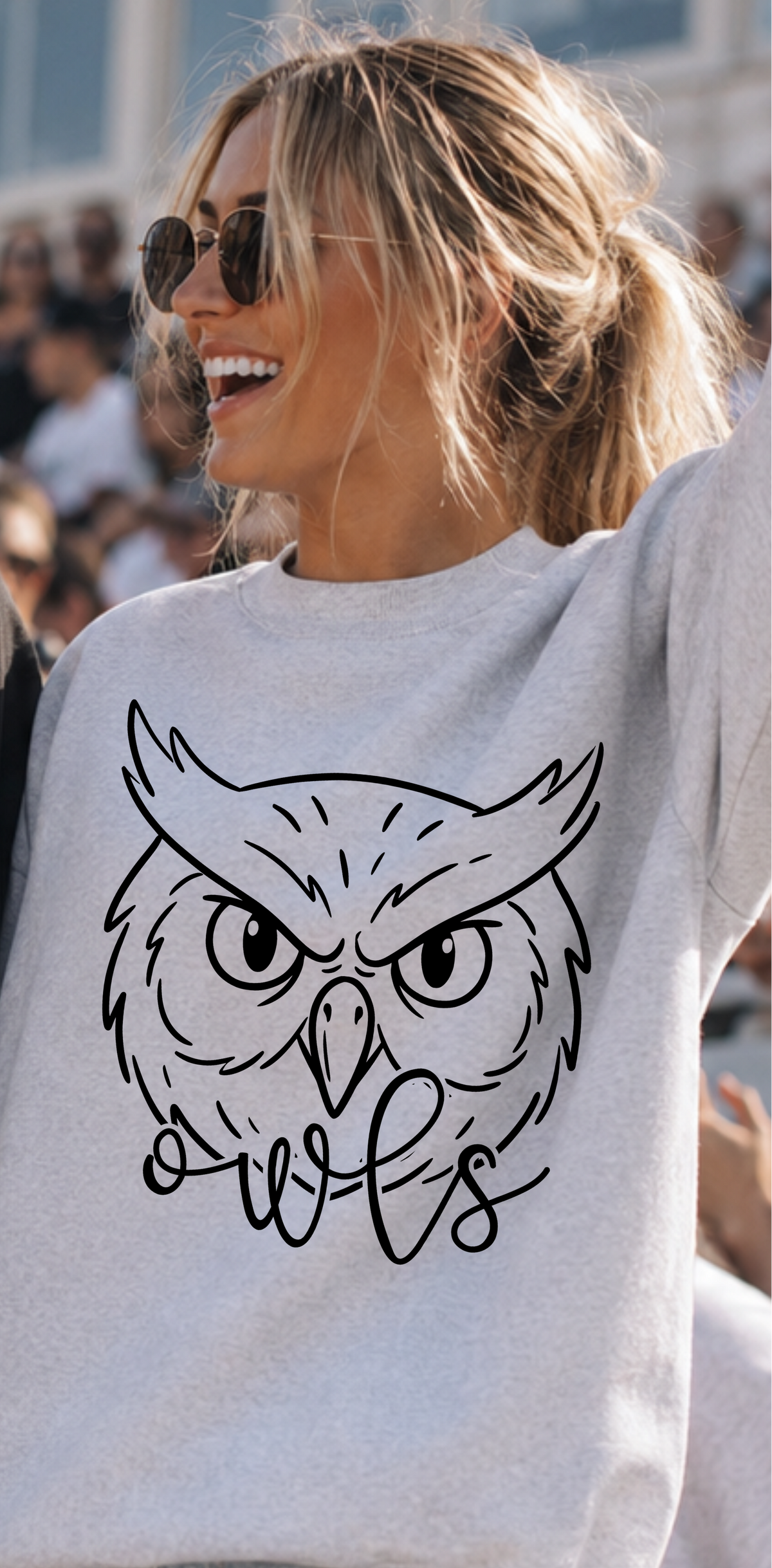 Owls BLACK outline (PARKER) DTF Transfer