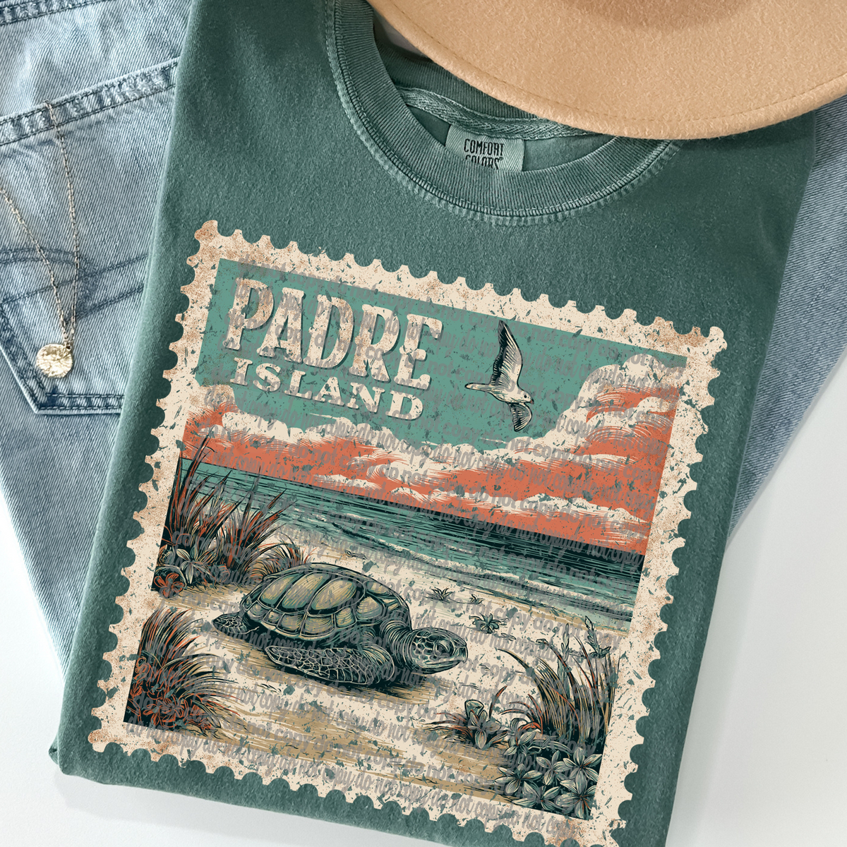 Padre Island Stamp (TTD) 105002 DTF transfer