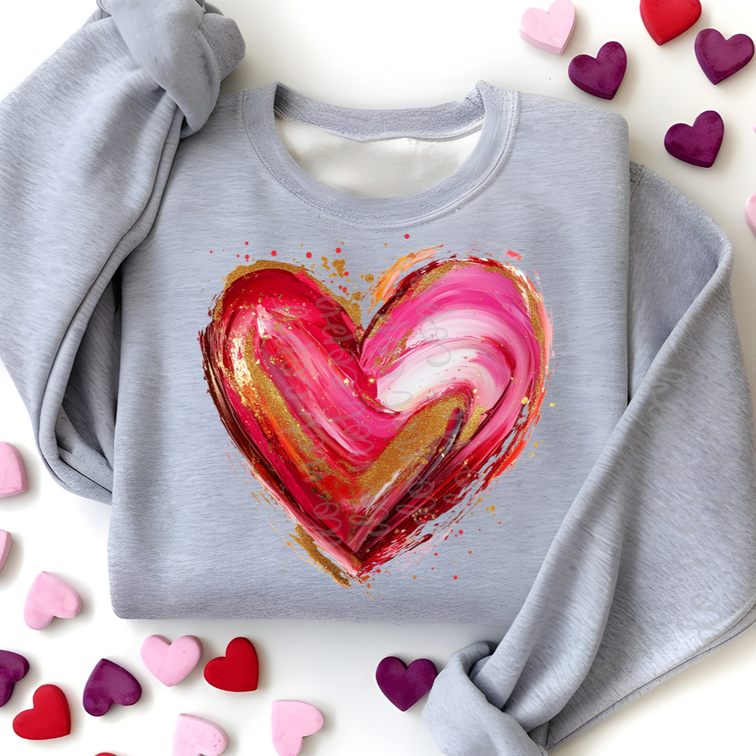 Painted Heart (Parker)  DTF Transfer