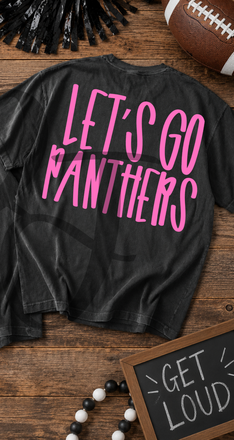 Lets go panthers- pink (Parker) DTF Transfer