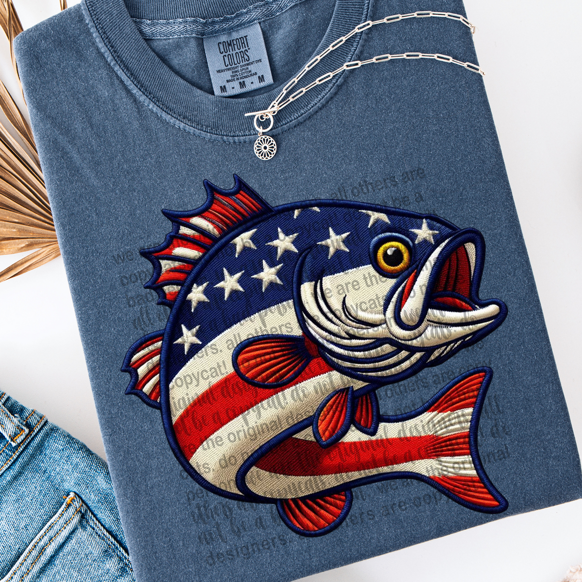 Patriotic fish (TTD) 106863 DTF transfer