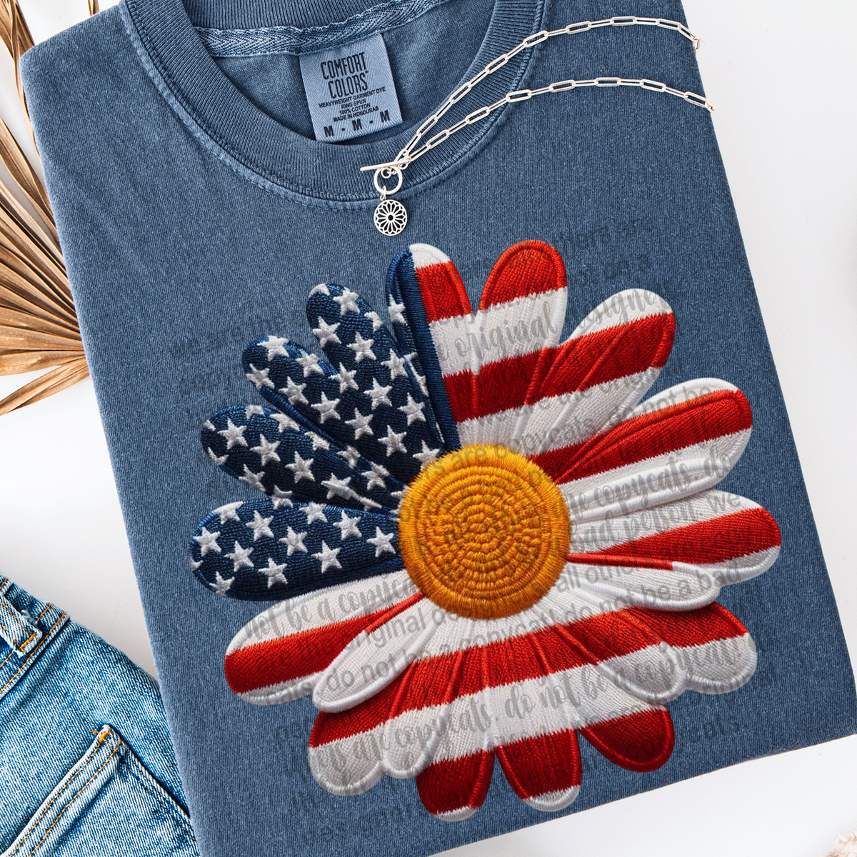 Patriotic daisy (TTD) 106864 DTF transfer