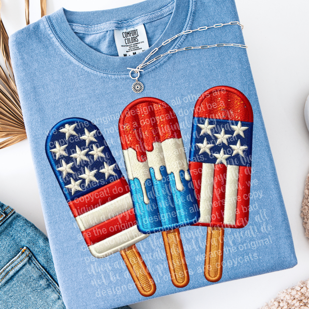 Patriotic flag popsicles (TTD) 107047 DTF transfer