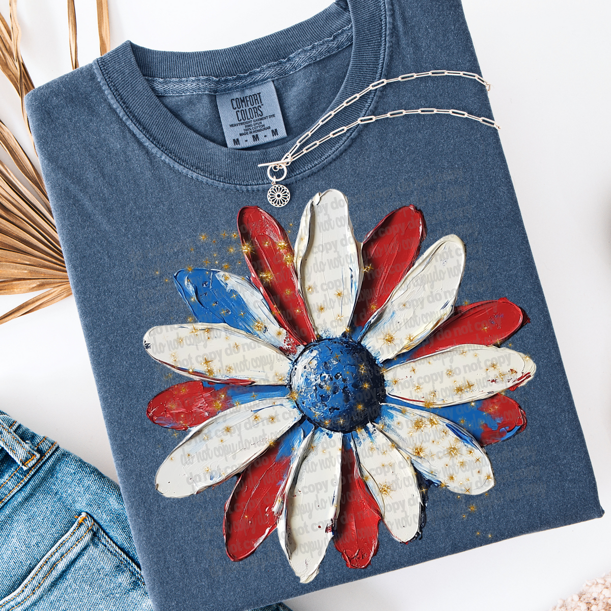 Patriotic Flower (TTD) DTF transfer