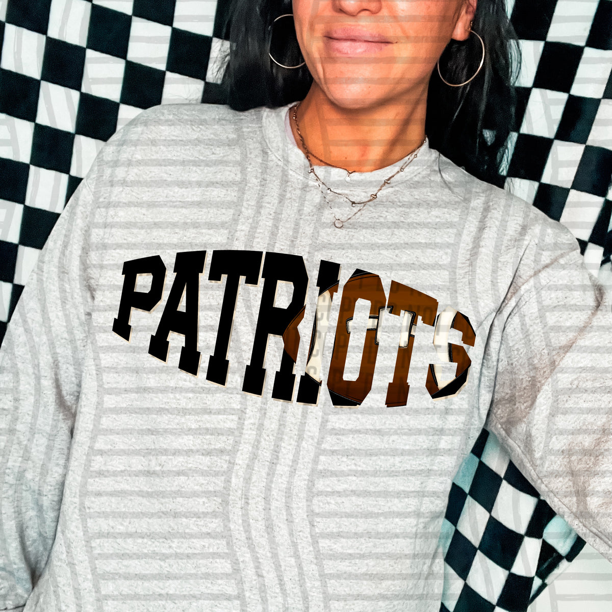 Patriots varsity clipped football (Caplinger) DTF transfer