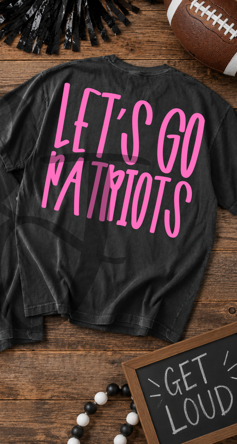 Lets go patriots- pink (Parker) DTF Transfer