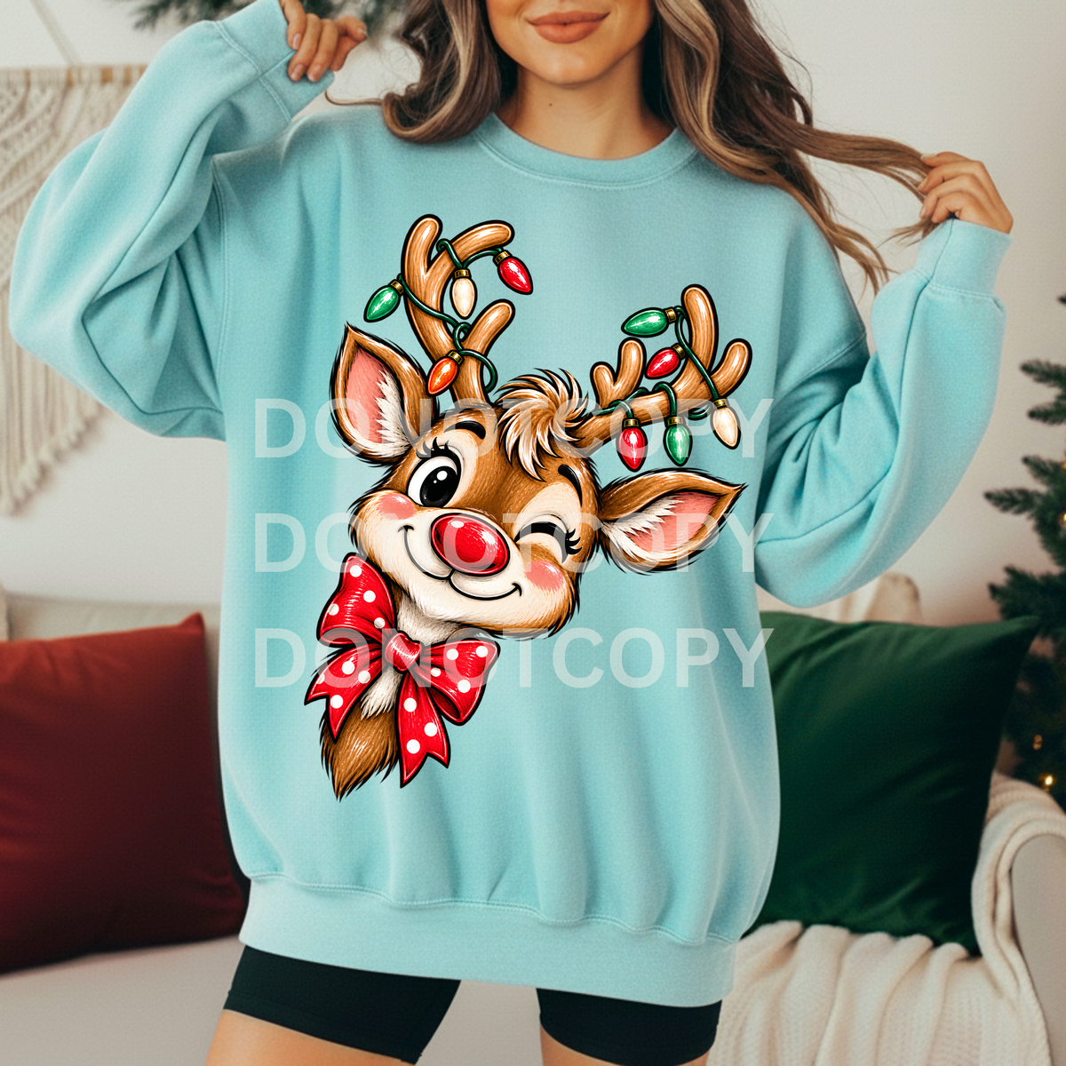Peeking Reindeer (CSG) DTF Transfer