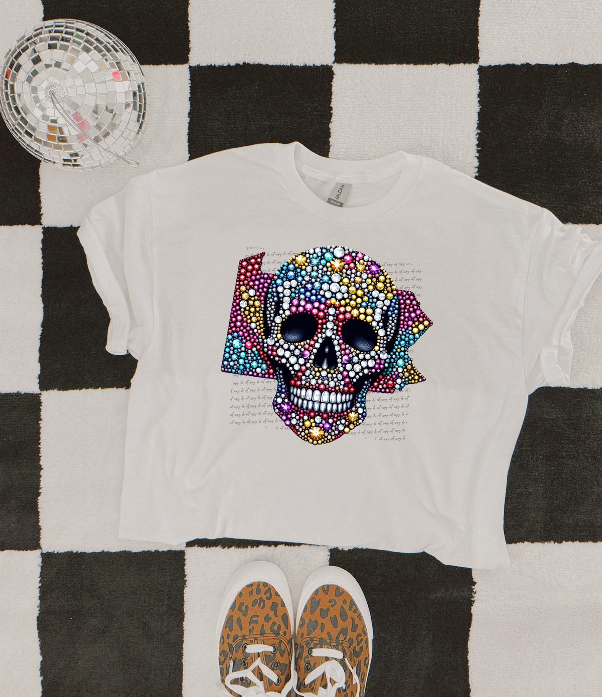 Pennsylvania Rhinestone Skull 42609 DTF transfer