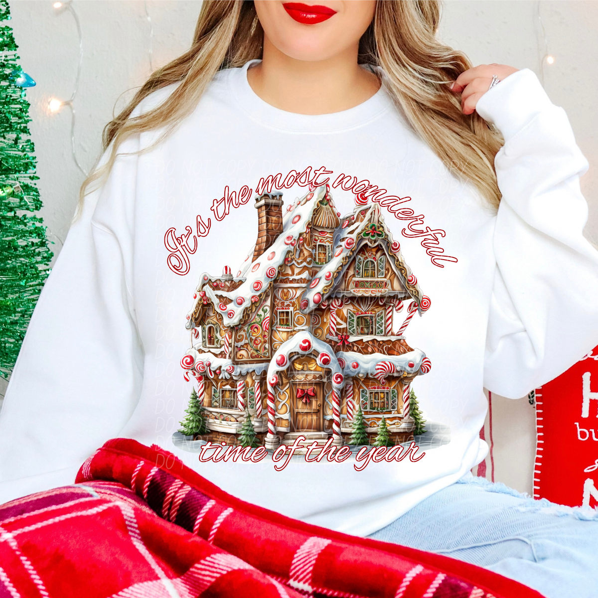 It's The Most Wonderful Time of The Year Peppermint House 66788 DTF transfer