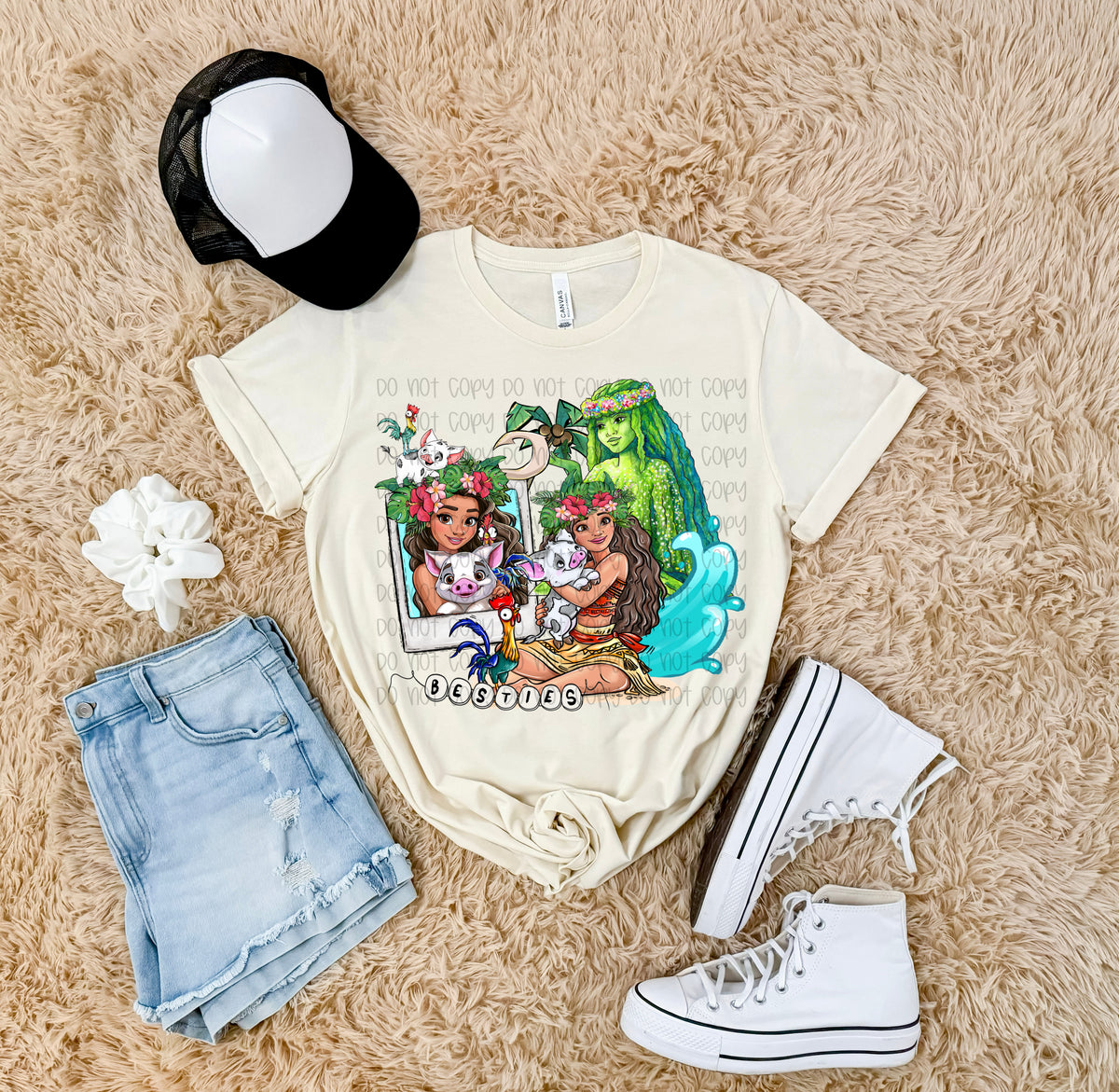 Chicken and pig besties polaroids (SSD) DTF Transfer
