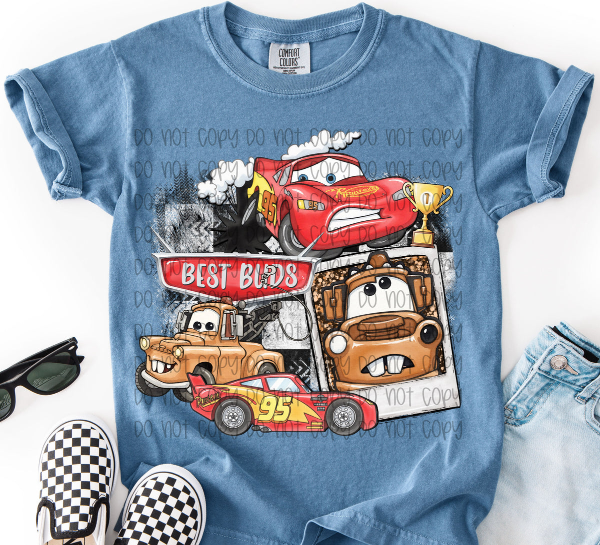 Best buds cars polaroids (SSD) DTF Transfer