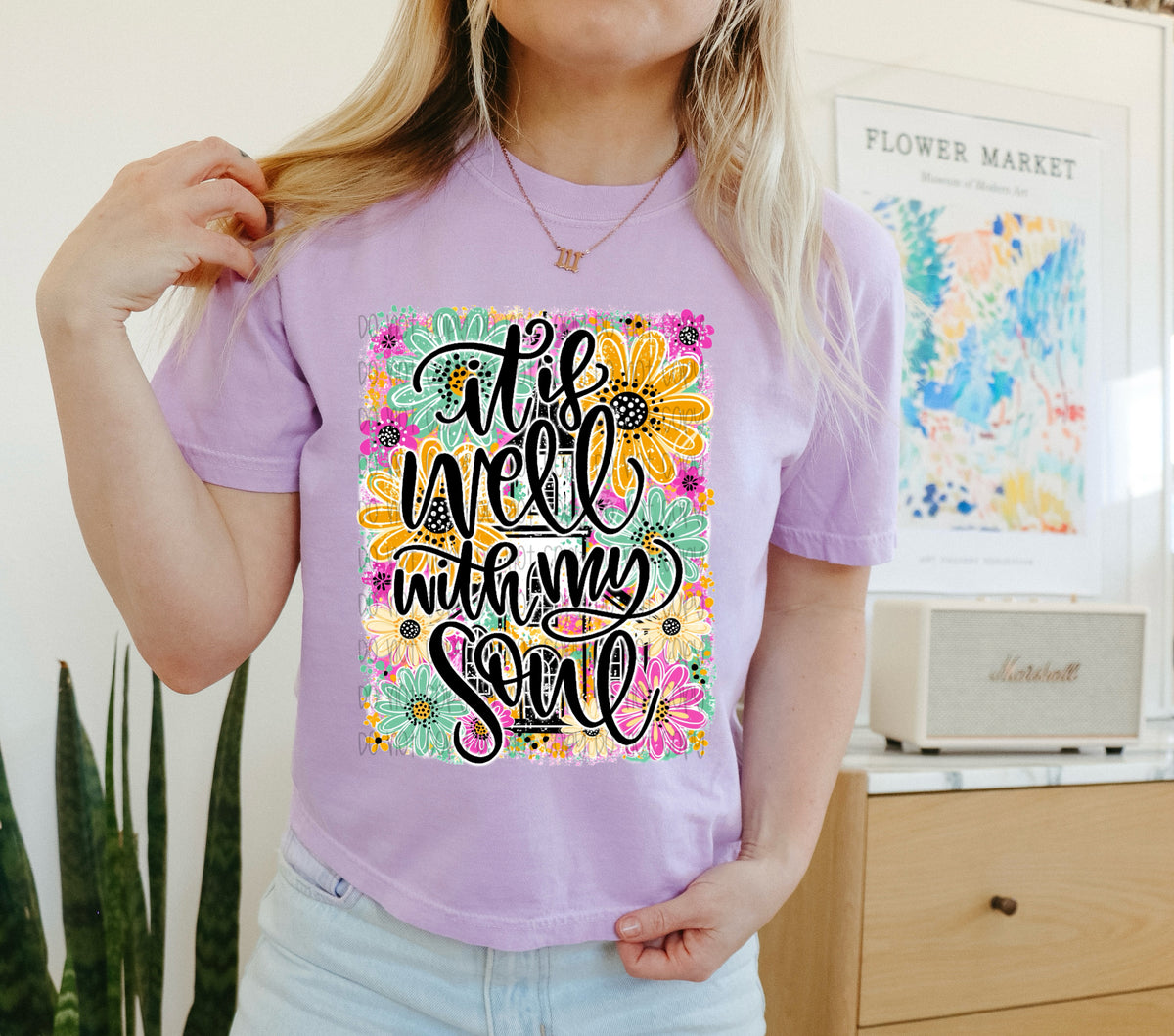 It is well with my soul floral church (C's)DTF Transfer