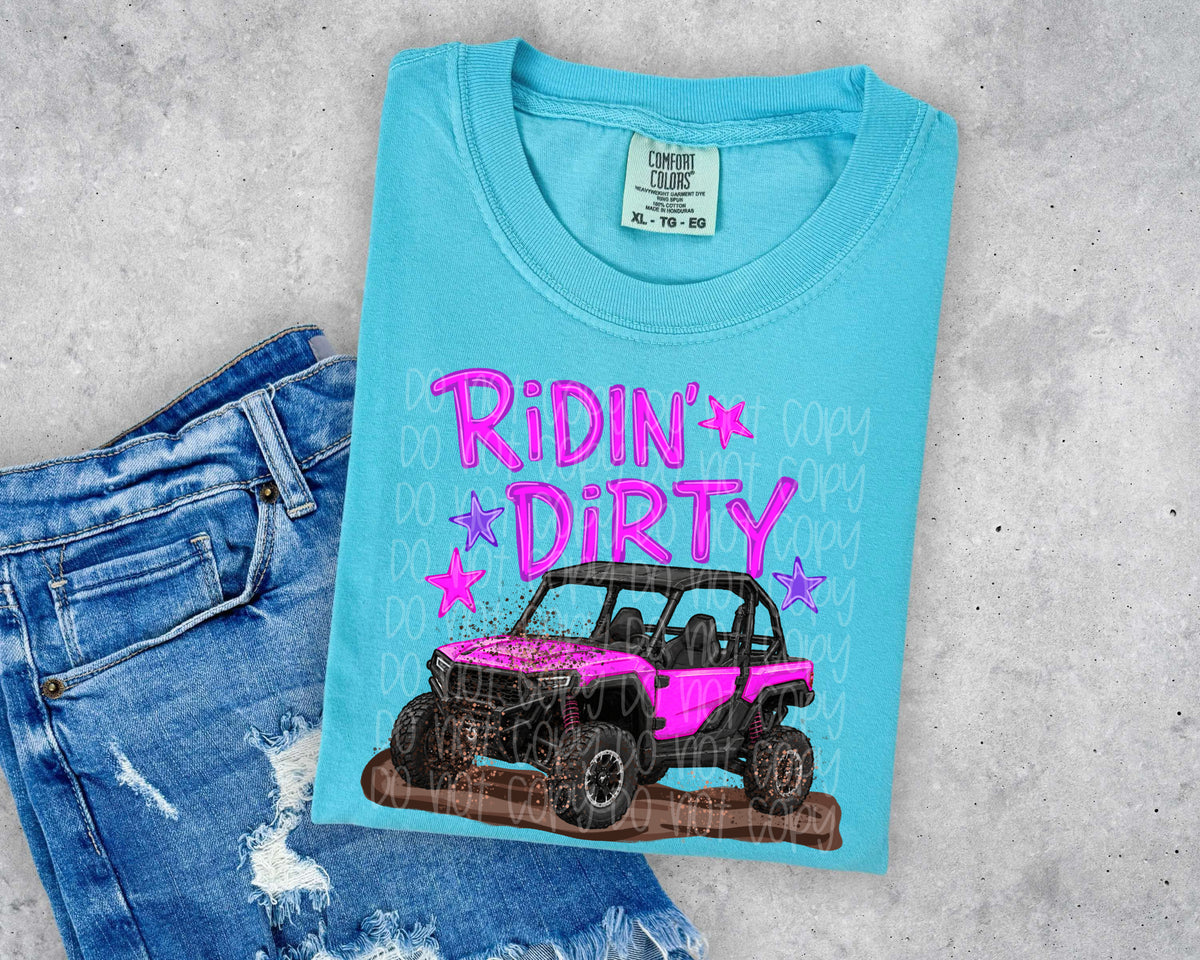Ridin dirty pink atv (SSD) DTF Transfer
