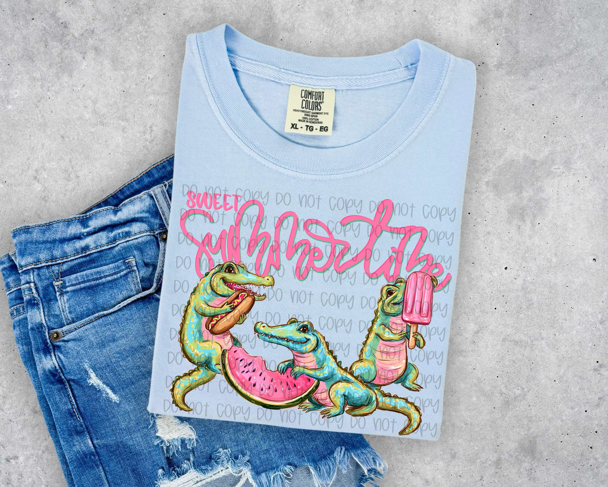 Sweet summertime gators (SSD) DTF Transfer