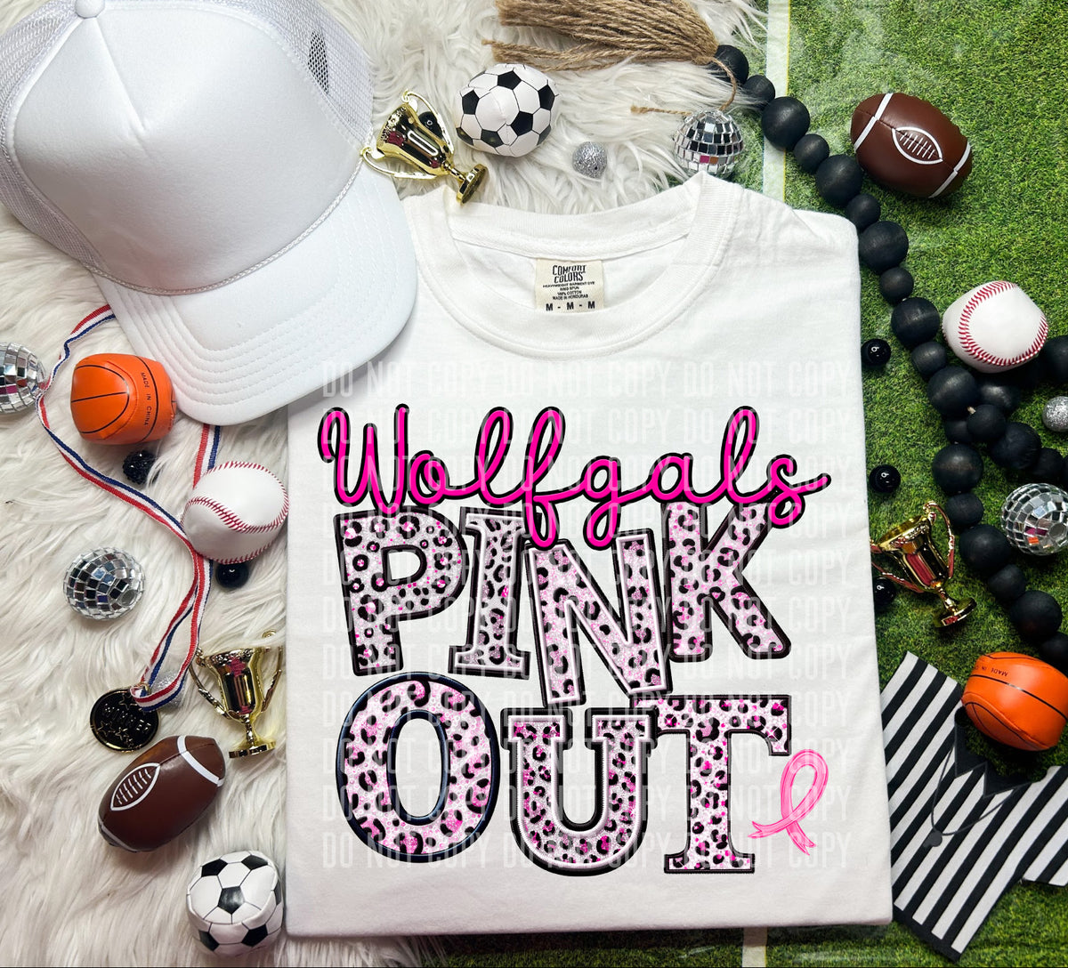 Wolfgals pink out leopard font caplinger DTF TRANSERS