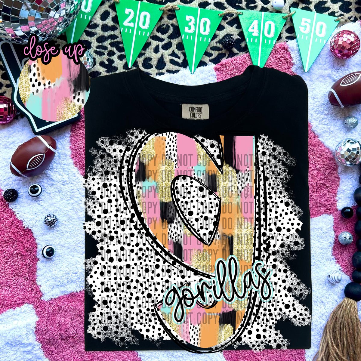 Pink Brushstroke Alpha Gorillas 59096 DTF transfer
