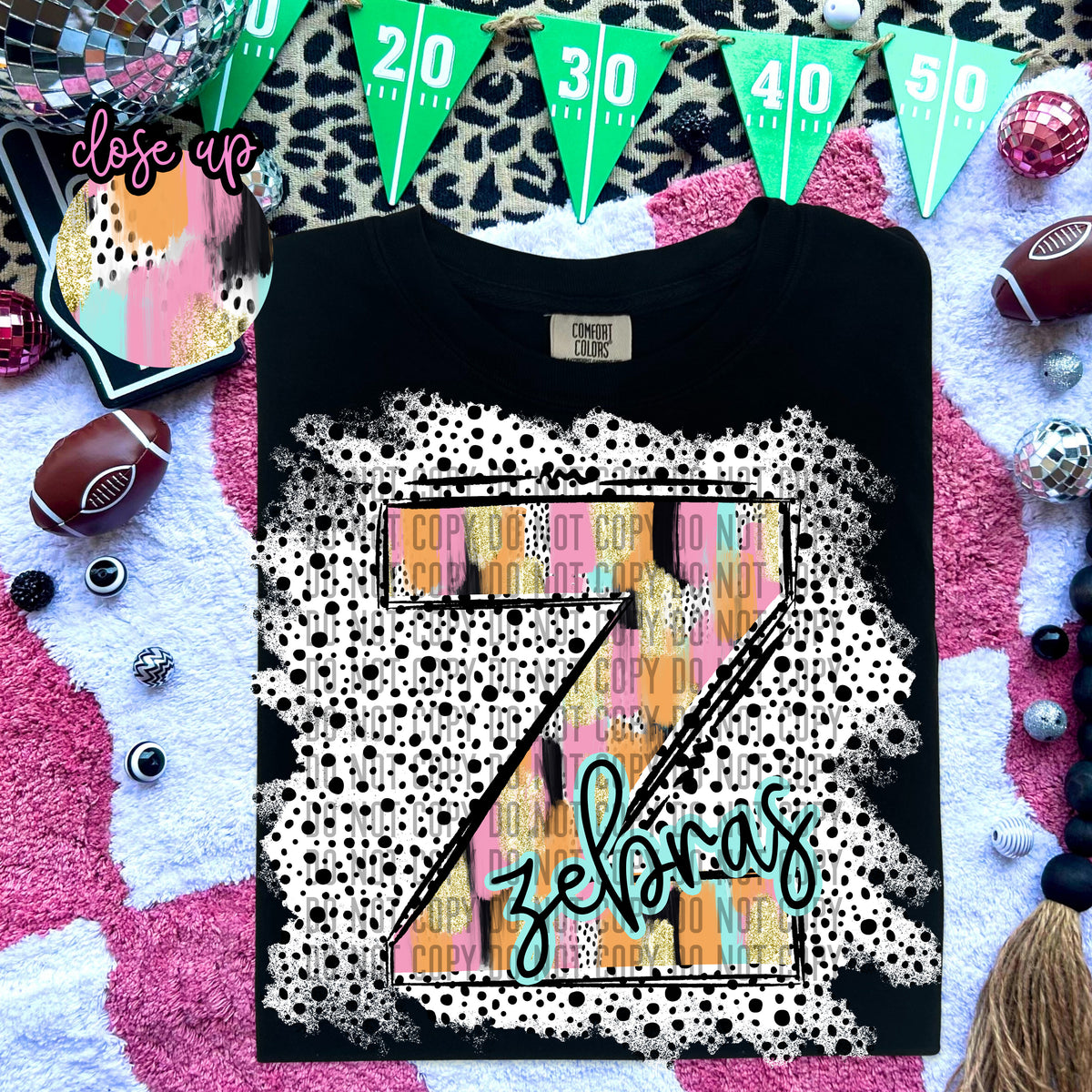 Pink Brushstroke Alpha Zebras 59179 DTF transfer