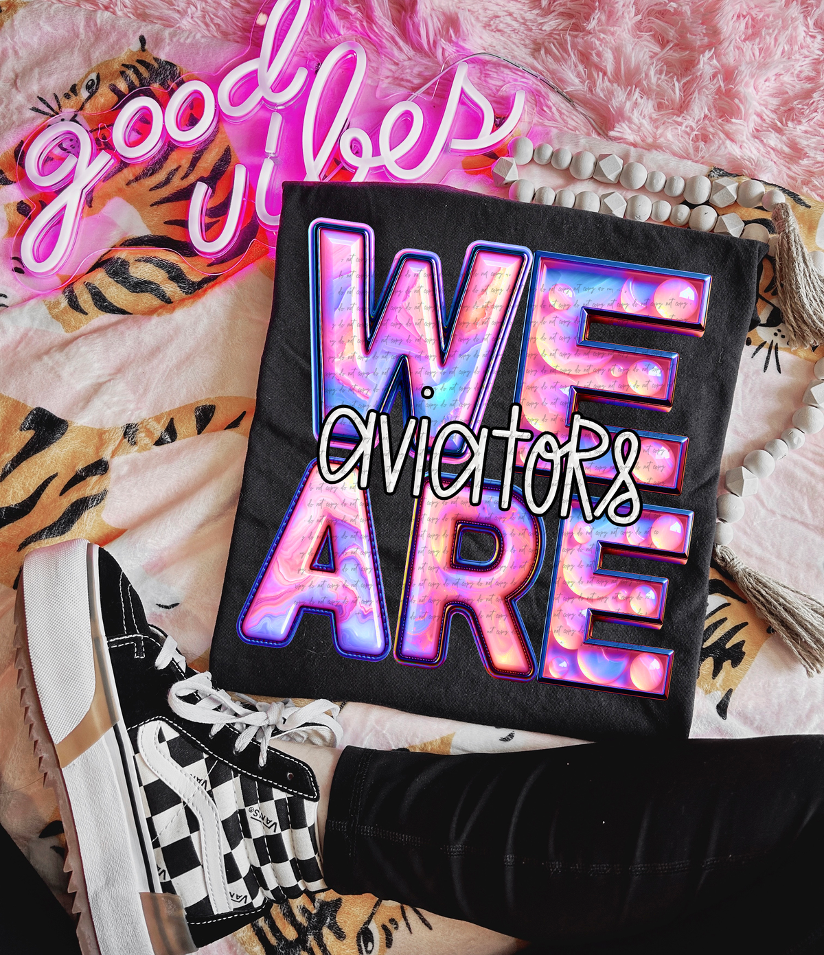 We Are Aviators Pink Gemstone 63397 DTF transfer
