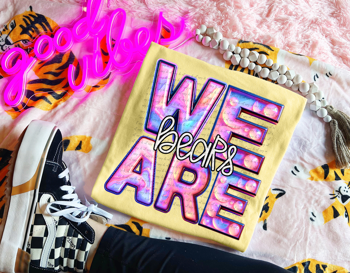 We Are Bears Pink Gemstone 63401 DTF transfer
